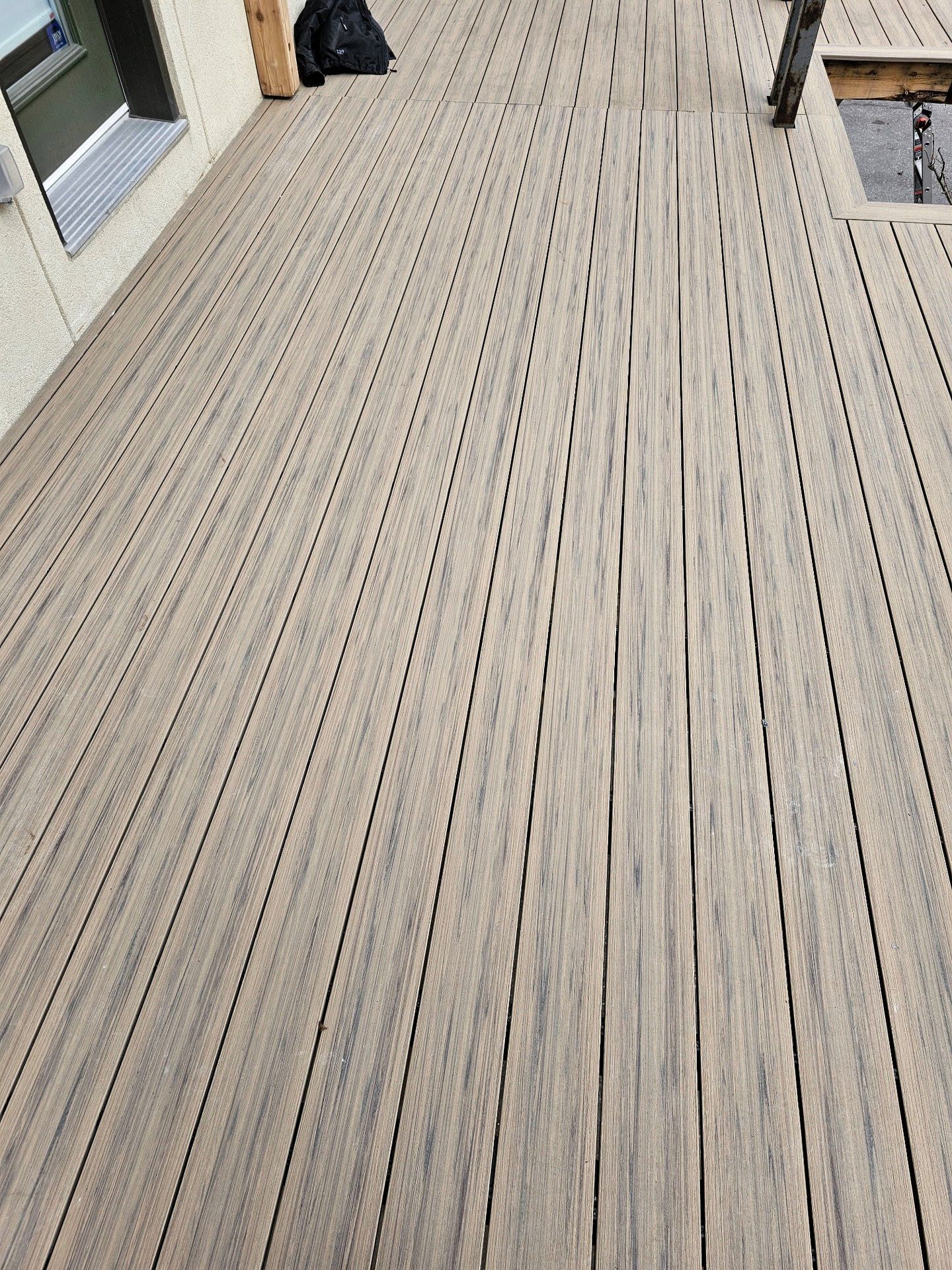 Deck resurfaced over a repaired frame, finished