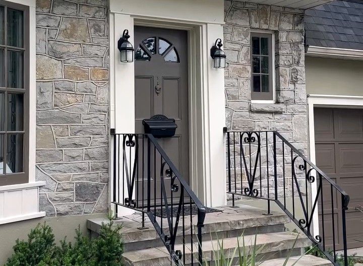 Stone and stucco house exterior refreshed