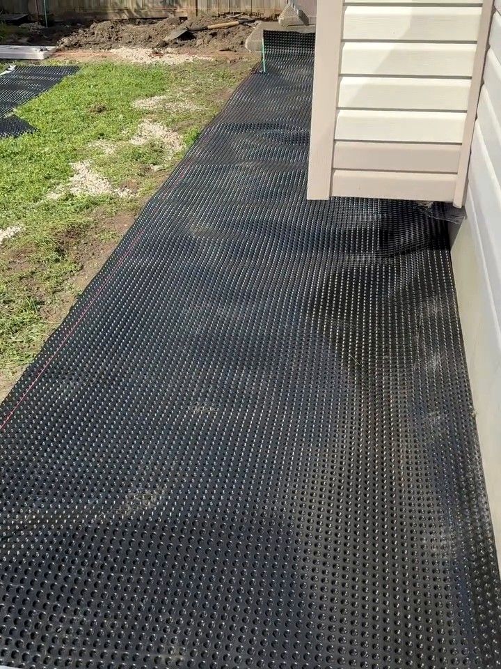 Membrane running the length of the house