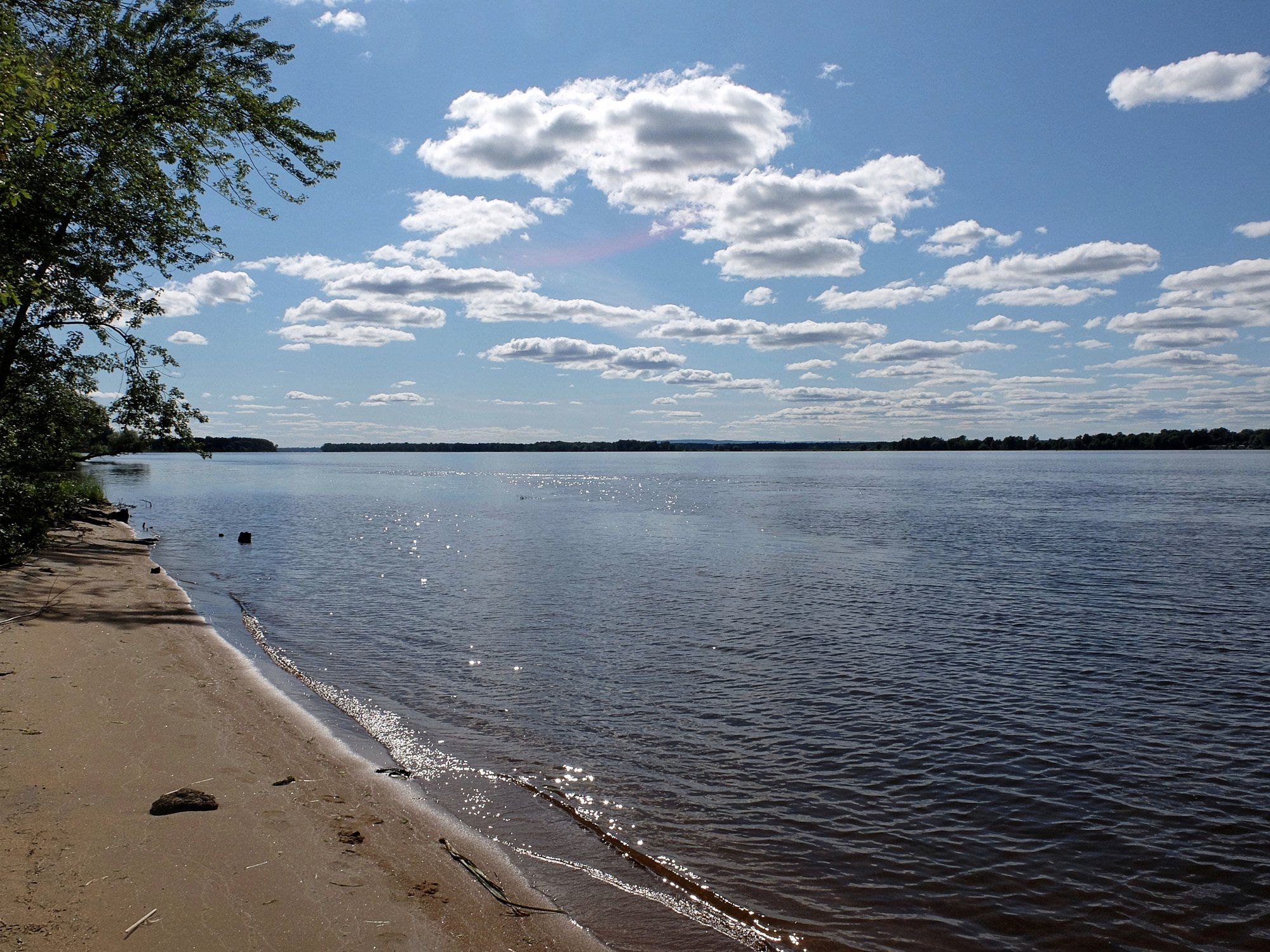 A sand beach on the Ottawa River at Petrie Island