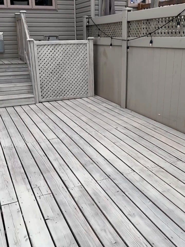 Stairs and lattice gate after sealing